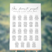 24 Tables Favorite People Acrylic Seating Chart Acrylschild (Neutral)