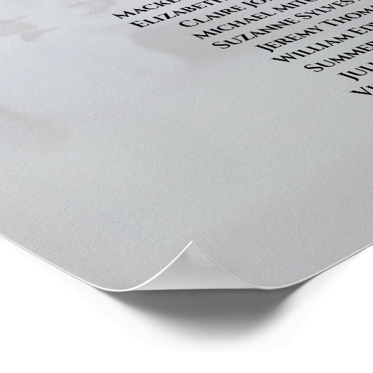 24 Tafelweiße Reflektionen Hochsitzdiagramm Poster (Ecke)