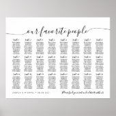 24 Tisch Elegant unsere Lieblings-Sitzkarte Poster (Vorne)