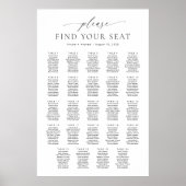 24 Tische Finden Sie Ihre Sitzplakette Poster (Vorne)