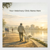 24" Veterinary Clinic Window Cling Fensteraufkleber (Blatt)