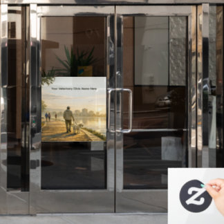  24" Veterinary Clinic Window Cling Fensteraufkleber