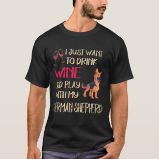 24 Will nur Wein trinken und mit meinem Deutschen  T-Shirt