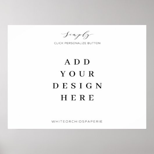 24"x18" Sitzkarte Begrüßungsdruck Poster (Vorne)