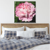 24"x24" Rosa Peony Leinwanddruck (Insitu (Schlafzimmer))