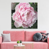 24"x24" Rosa Peony Leinwanddruck (Insitu (Wohnzimmer))