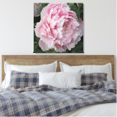 24"x24" Rosa Peony Leinwanddruck (Insitu (Schlafzimmer))