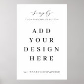 24"x36" Hochzeitszeichen, Begrüßungsdruck Poster (Vorne)