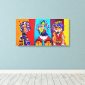 24" X 12" STRETCHED LEINWAND ABSTRAKT LADIES DRUCK (Insitu (Holzboden))