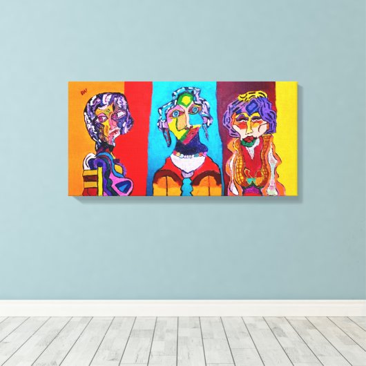 24" X 12" STRETCHED LEINWAND ABSTRAKT LADIES DRUCK (Insitu (Holzboden))