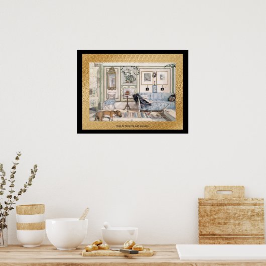 24 x 18 Schwarz und Gold Poster (Küche)