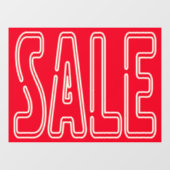24" x 18" Window Decal Clings Business Sale Fensteraufkleber (Blatt)