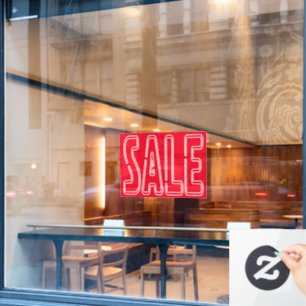 24" x 18" Window Decal Clings Business Sale Fensteraufkleber