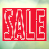 24" x 18" Window Decal Clings Business Sale Fensteraufkleber (Blatt 3)