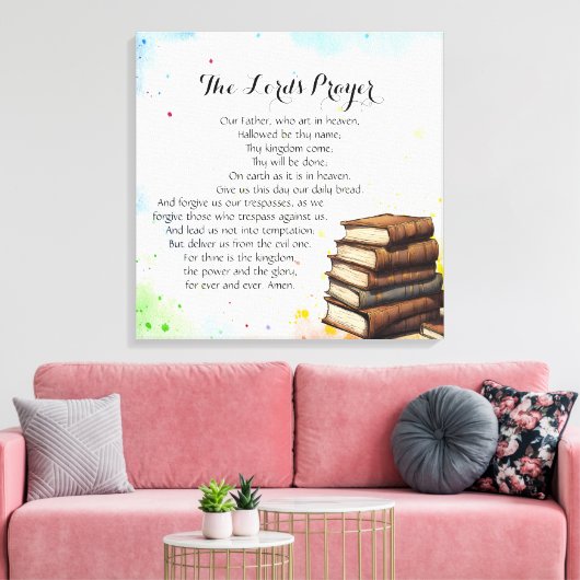 24 x 24 Die Leinwand des Herrn zum Gebet drucken (Insitu (Wohnzimmer))