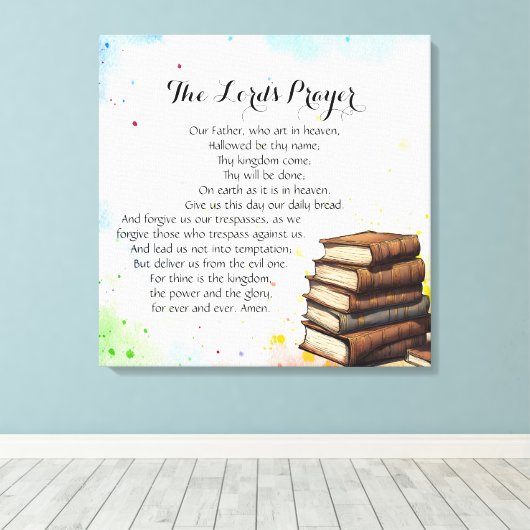 24 x 24 Die Leinwand des Herrn zum Gebet drucken (Insitu (Holzboden))