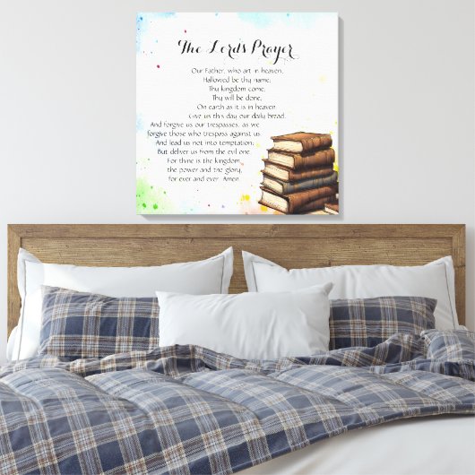 24 x 24 Die Leinwand des Herrn zum Gebet drucken (Insitu (Schlafzimmer))