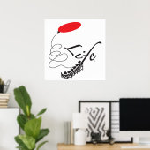 24" x 24" Poster (Heimbüro)