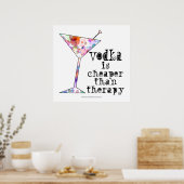24" X 24" POSTER - VODKA IST SCHÄTZER ALS DIE THER (Küche)