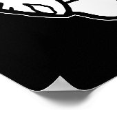 24" x 24", schwarzes werteposterpapier (Matte) Poster (Ecke)