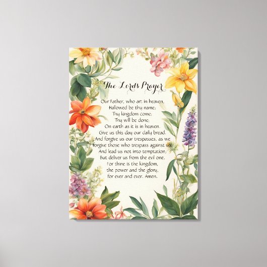 24 x 32 Die Leinwand des Herrn zum Gebet drucken (Vorderseite)