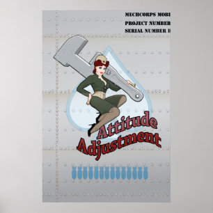24" x 36" Höhenanpassung Nose Art Poster