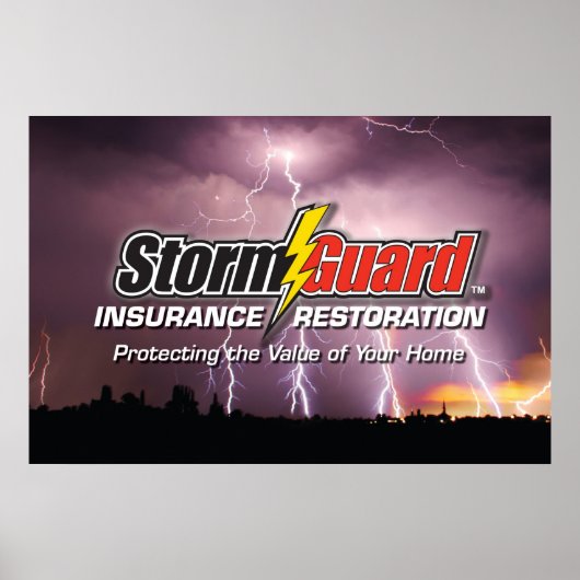 24 X 36 Logo-Poster für den Sturmschutz Poster (Vorne)