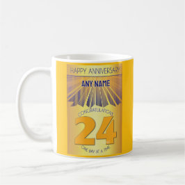 24 Year Sober Anniversary | Golden Ray 12 Step Kaffeetasse