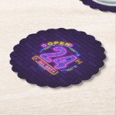 24h Open Neon Sign Templet Untersetzer (angewinkelt)