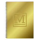 24K Gold Block Mit Monogramm Notebook Notizblock (Vorderseite)