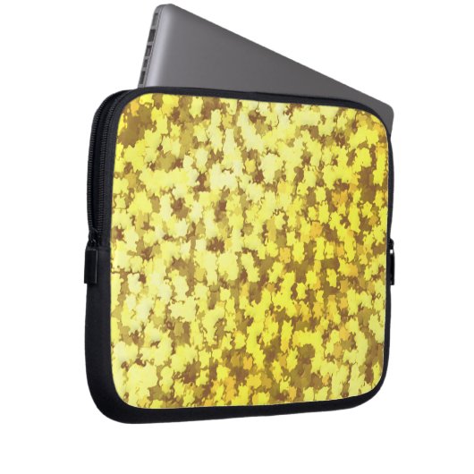 24k Gold Leaf Camouflage Laptopschutzhülle (Vorne Rechts)