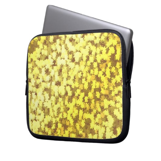 24k Gold Leaf Camouflage Laptopschutzhülle (Vorderseite Links)