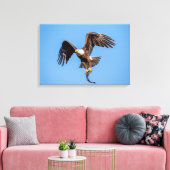 24x16 Adler mit Fisch Leinwanddruck (Insitu (Wohnzimmer))