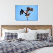24x16 Adler mit Fisch Leinwanddruck (Insitu (Schlafzimmer))