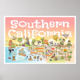 24X16 SoCal-Sonnenuntergangs-Poster Poster