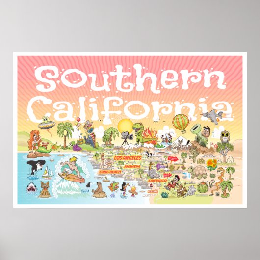 24X16 SoCal Sunset Poster (Vorne)