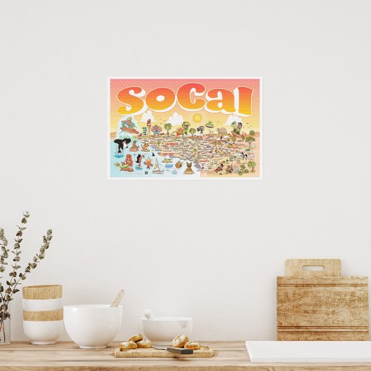24X16 SoCal Sunset Poster (Küche)