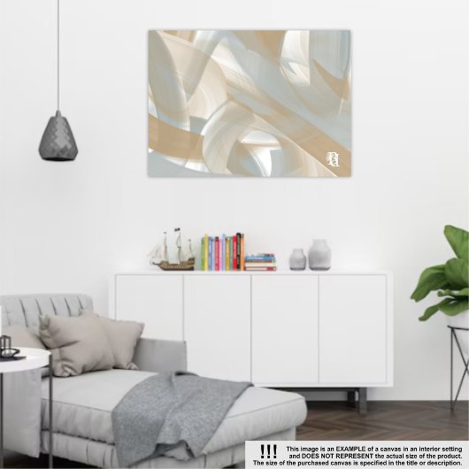 24x18" Sandy Tornado Trend Abstrakt Art Beige Leinwanddruck