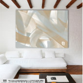 24x18" Sandy Tornado Trend Abstrakt Art Beige Leinwanddruck