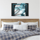24x18" Trend Abstract Art Leinwand Schwarz Weiß Bl (Insitu (Schlafzimmer))