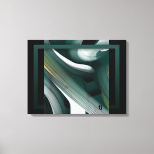 24x18" Trend Abstrakte Kunst Leinwand Schwarz Weiß