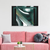 24x18" Trend Abstrakte Kunst Leinwand Schwarz Weiß (Insitu (Wohnzimmer))