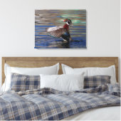 24x18 Wing Flapping Wood Duck Leinwanddruck (Insitu (Schlafzimmer))