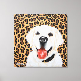 24x24 London, das englische Golden Retriever Leinwanddruck