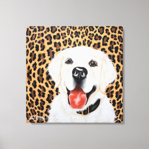 24x24 London, das englische Golden Retriever Leinwanddruck