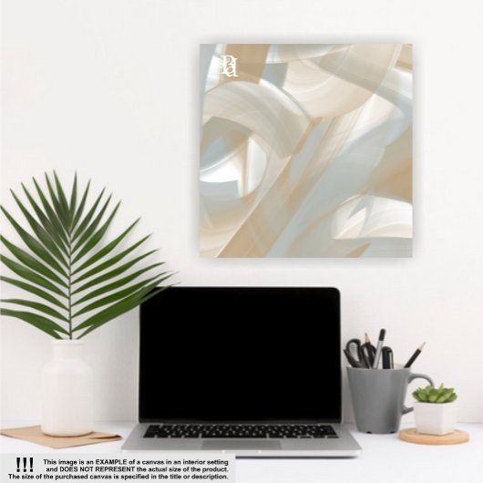 24x24" Sandy Tornado Trend Abstrakt Art Beige Leinwanddruck