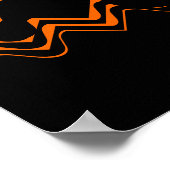 24x24" Schwarz-Orange-Grün, Print Poster (Ecke)