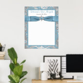 24x30 Bat Mitzvah Sign-In Poster Winter Wonderland (Heimbüro)