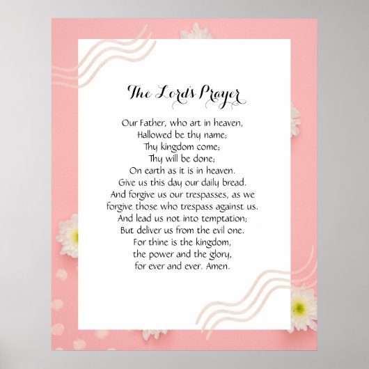 24x30 Das Lord's Prayer Poster drucken (Vorne)