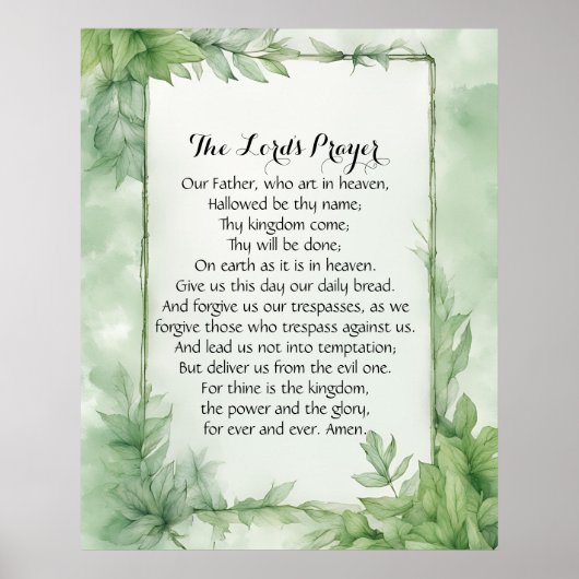 24x30 Das Lord's Prayer Poster drucken (Vorne)